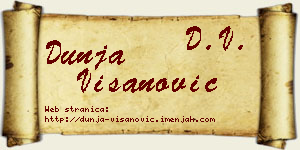 Dunja Višanović vizit kartica